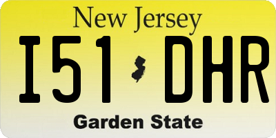 NJ license plate I51DHR