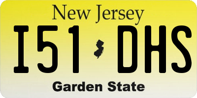 NJ license plate I51DHS