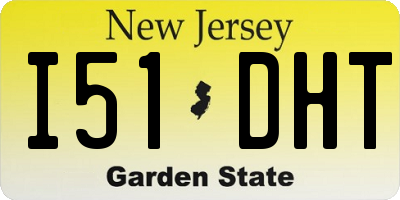NJ license plate I51DHT