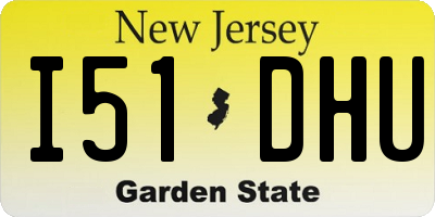 NJ license plate I51DHU