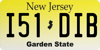 NJ license plate I51DIB