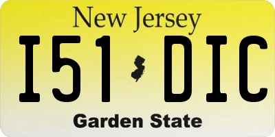 NJ license plate I51DIC