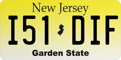 NJ license plate I51DIF