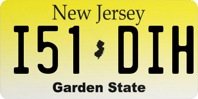 NJ license plate I51DIH