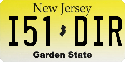 NJ license plate I51DIR