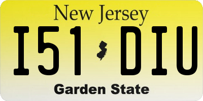 NJ license plate I51DIU