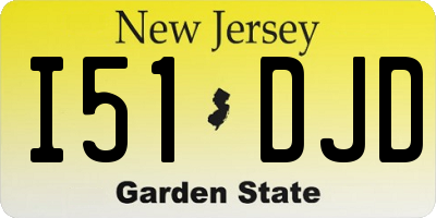 NJ license plate I51DJD