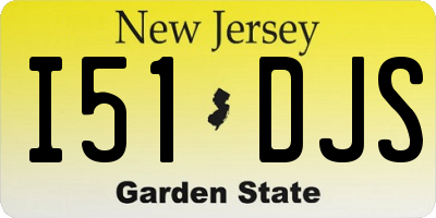 NJ license plate I51DJS