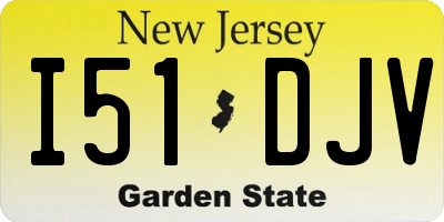 NJ license plate I51DJV