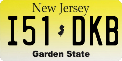 NJ license plate I51DKB