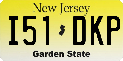 NJ license plate I51DKP