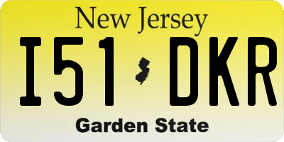 NJ license plate I51DKR