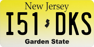 NJ license plate I51DKS