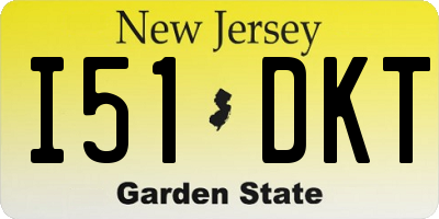 NJ license plate I51DKT