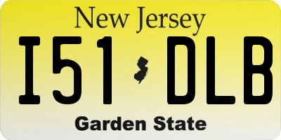 NJ license plate I51DLB