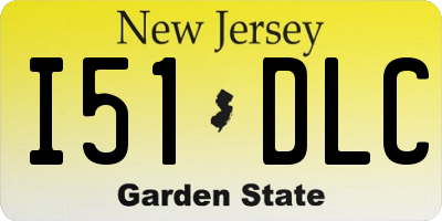 NJ license plate I51DLC