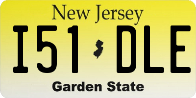 NJ license plate I51DLE