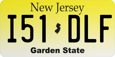 NJ license plate I51DLF