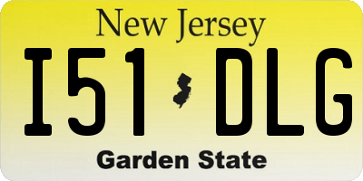 NJ license plate I51DLG