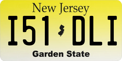 NJ license plate I51DLI