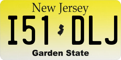 NJ license plate I51DLJ