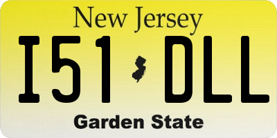 NJ license plate I51DLL