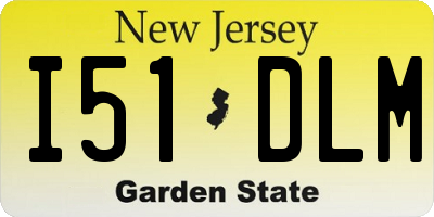 NJ license plate I51DLM