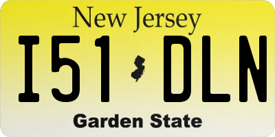NJ license plate I51DLN