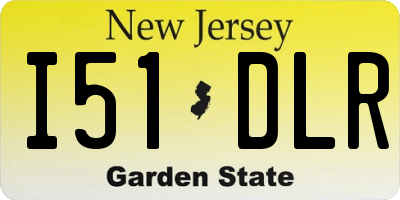 NJ license plate I51DLR