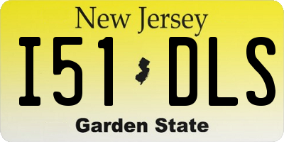 NJ license plate I51DLS