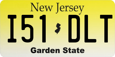 NJ license plate I51DLT