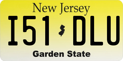 NJ license plate I51DLU