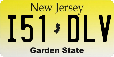 NJ license plate I51DLV