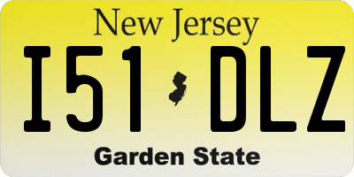 NJ license plate I51DLZ