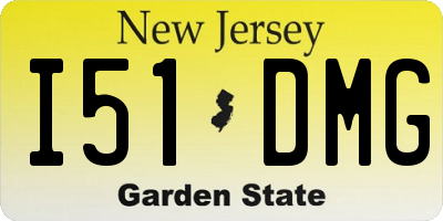NJ license plate I51DMG