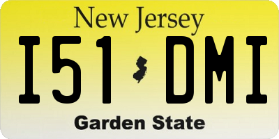 NJ license plate I51DMI