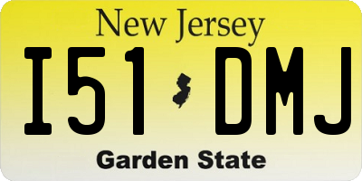 NJ license plate I51DMJ