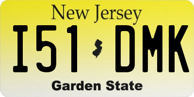 NJ license plate I51DMK