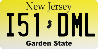 NJ license plate I51DML