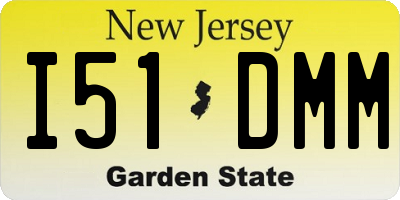 NJ license plate I51DMM