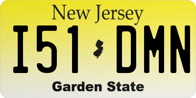 NJ license plate I51DMN
