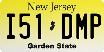 NJ license plate I51DMP