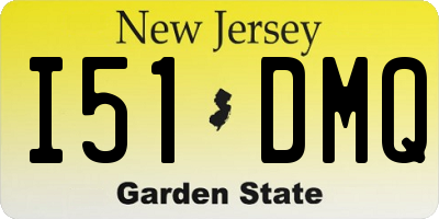 NJ license plate I51DMQ