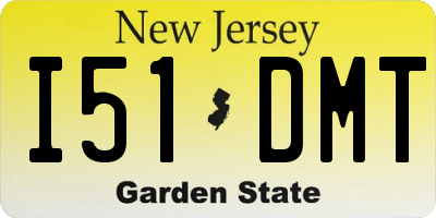NJ license plate I51DMT