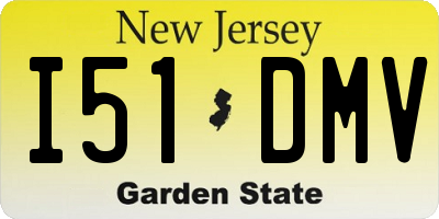 NJ license plate I51DMV