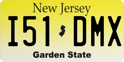 NJ license plate I51DMX