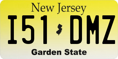 NJ license plate I51DMZ