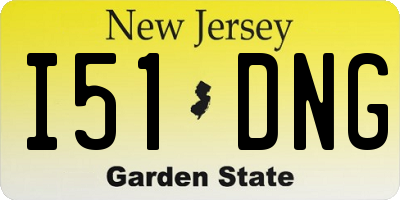 NJ license plate I51DNG