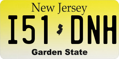 NJ license plate I51DNH