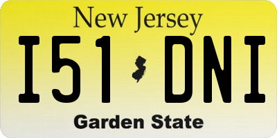 NJ license plate I51DNI